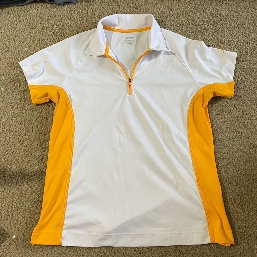 Womens Slazenger Athletic Quarter Zip Polo Shirt
